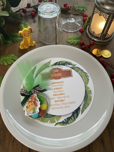 Segnaposto tema Re Leone